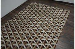 Skórzany dywan Ava Handfab 160x230cm z aplikacjami ze skóry