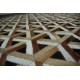 Naturalna skóra bydlęca - dywan skórzany patchwork brązowy ok 160x230cm