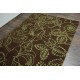 Czekoladowo brązowy dywan z zieonym filcowanym wzorem 160x230