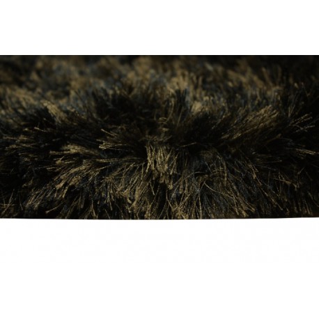 6kg/m2 masywny dywan shaggy super soft Brinker Carpets Percy black olive 200x250cm przecena -60%  