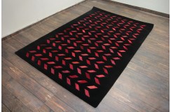 Wełniany dywan Ava Handfab 160x230cm z aplikacjami ze skóry