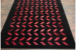 Wełniany dywan Ava Handfab 160x230cm z aplikacjami ze skóry