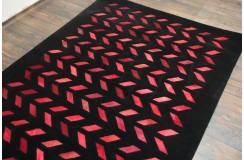 Wełniany dywan Ava Handfab 160x230cm z aplikacjami ze skóry