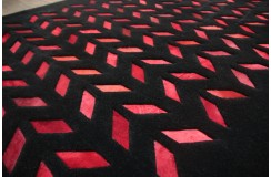 Wełniany dywan Ava Handfab 160x230cm z aplikacjami ze skóry