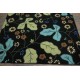 Jedyny w swoim rodzaju czarny dywan w kwiaty 160x230