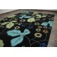 Jedyny w swoim rodzaju czarny dywan w kwiaty 160x230