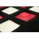 Czarny dywan z wplecioną skórą bydlęcą 160x230