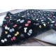 Czarny błyszczący dywan shaggy z wełnianymi wzorkami 160x230