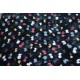 Czarny błyszczący dywan shaggy z wełnianymi wzorkami 160x230