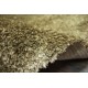 Błyszczący gruby dywan shaggy zielono brązowy 160x230