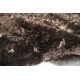 Ciemno brązowy shaggy ze skórzanymi dodatkami 140x200
