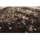 Ciemno brązowy shaggy ze skórzanymi dodatkami 140x200