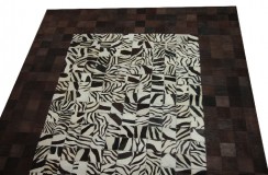 Naturalna ekskluzywna skóra patchwork Dywan z naturalnych łatek bydlęcych160x230