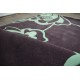 Gruby gęsto tkany dywan w kolorze bakłażanu 160x230