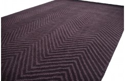 Elegancki ciemno brązowy dywan z błyszczącym brokatowym wzorem 
