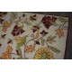 Wzorzysty wełniany indyjski dywan beż i kwiaty 160x230
