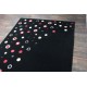 Czarny dywan z kolorowymi kołami ze skóry bydlęcej 160x230