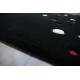 Czarny dywan z kolorowymi kołami ze skóry bydlęcej 160x230