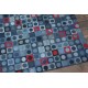 Jeansowy nowoczesny patchwork koła i kwadraty 160x230 Indie