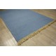 WEŁNIANY TKANY NIEBIESKI GŁADKI KILIM DWUSTRONNY 140x200 HIT