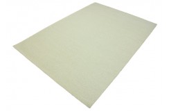 Ręcznie tkany 100% wełniany kilim - dywan dwustronny z Indii biały 140x200cm