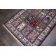 Czerwon klasyczny ręcznie tkany dywan indyjski Baktjar w kwatery 120x170cm 100% wełna