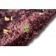 Bakłażanowy błyszczący dywan shaggy Ava Handfab ze wstawkami z naturalnej skóry 160x230cm inny