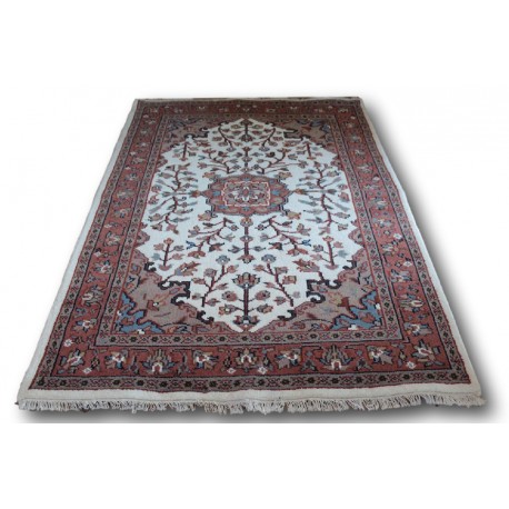 Gęsto ręcznie tkany dywan Tebriz 100% wełna 180x230cm Indie piękny perski wzór beżowy