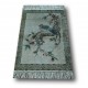 Piękny ekskluzywny jedwabny ręcznie tkany dywan z połyskiem obrazowy ptaki miękki 63x93cm Chiny