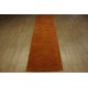 Gładki 100% wełniany chodnik Loribaft Gabbeh Handloom pomarańczowy z deseniem 75x275cm