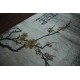 Luksusowy lśniący dywan z jedwabiu waza z kwiatami Chiński majstersztyk piękny 71x153cm 180line