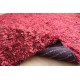 Puszysty dywan shaggy z wełny filcowanej i poliesteru 165x235m Indie ręcznie tkany tanio nasycony czerwony