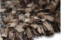 Puszysty dywan shaggy z wełny filcowanej i poliesteru 165x235m Indie ręcznie tkany tanio nasycony ciepły brązowy
