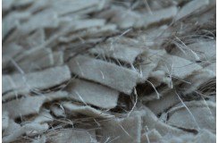 Piękny dywan shaggy z wełny filcowanej i poliesteru 165x235m Indie ręcznie tkany tanio jasny ecru