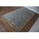 Zdobiony pojedynczy kwiatowy dywan 155x245cm kwiatowy wzór perski ręcznie tkany Indie szaro niebieski