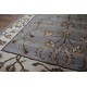 Ciekawy szaroniebieski dywan z klasycznym wzorem z Indii 100% wełna
