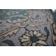 Zielony zdobiony dywan wełniany z Indii bogaty kwiatowy piękny 155x245cm
