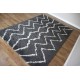 Wełniany ręcznie tkany dywan Shaggy z Indii Luxor Living Iceland 170x240 nowoczesny szary wzory ecru