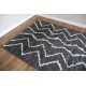 Wełniany ręcznie tkany dywan Shaggy z Indii Luxor Living Iceland 170x240 nowoczesny szary wzory ecru