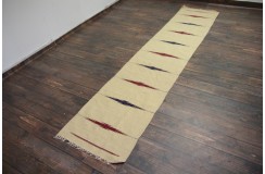 Turkmeński, etniczny wełniany dywan afgański - chodnik 60x270cm