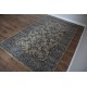 Brązowo-zary indyjski dywan wełniany z pięknym wzorem perskim 155x245cm
