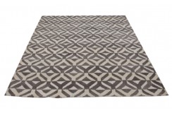 Beżowo-brązowy nowoczesny gruby dywan indyjski geometryczny 240x300cm