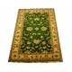 Zielony unikatowy ręcznie tkany dywan Ziegler z paksitanu 100% wełna 120x176cm luksusowy