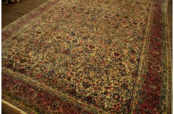 Jedyny bogty perski dywan Kerman Lawer 300x400cm 100% wełna 360000 węzłów/m2 beżowy