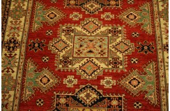 Królewska czerwień dywan Kazak tkany ręcznie przez Nomadów 170x220cm