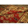 Królewska czerwień dywan Kazak tkany ręcznie przez Nomadów 170x220cm