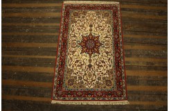 Perski oryginalny dywan Isfahan 70x140cm oryginał z Iranu luksusowy