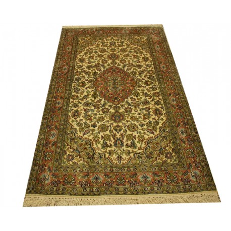 Indyjski dywan ręcznie tkany z czytego jedwabiu 90x160cm Jedwab naturalny