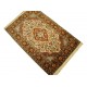 Indyjski dywan ręcznie tkany Kaszmir z czytego jedwabiu 77x124cm Jedwab naturalny z medalionem
