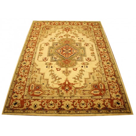 Piękny ręcznie tkany dywan Zieger Heriz wełna z poyskiem ekskluzywny 185x267cm